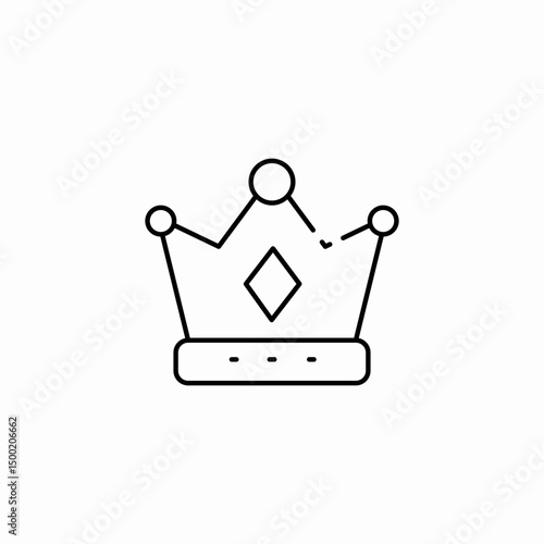 royal crown icon sign vector