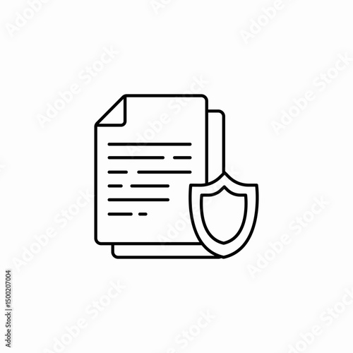 shield file icon sign vector