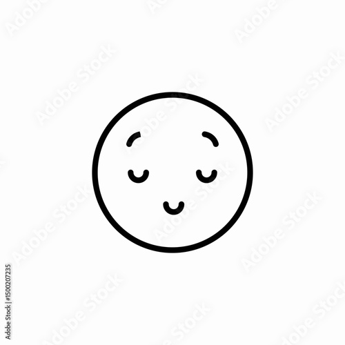 sleepy face icon sign vector