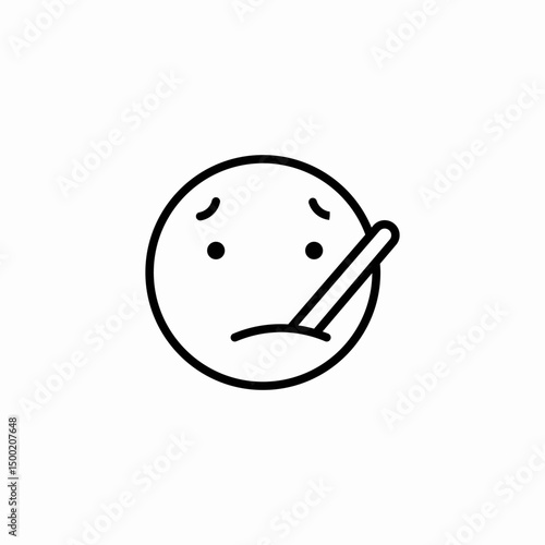 smoking face icon sign vector