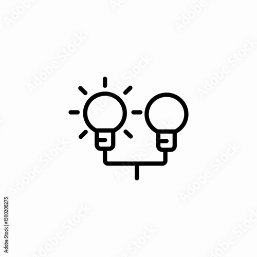 two ideas icon sign vector