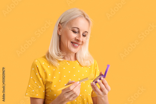 Beautiful mature woman with...