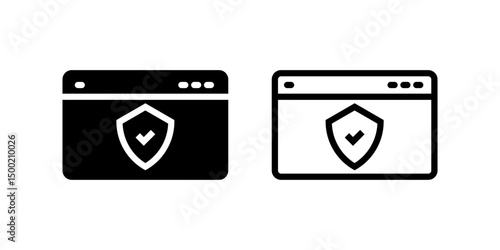 web page icon set. flat illustration of vector icon on white background