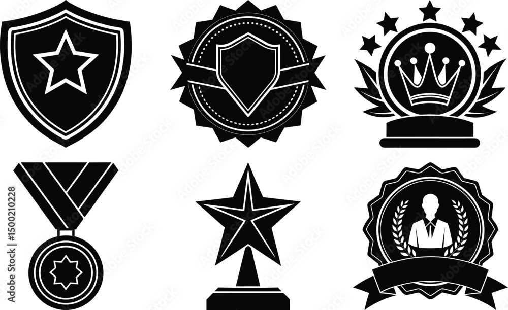 Obraz premium Award silhouette icons