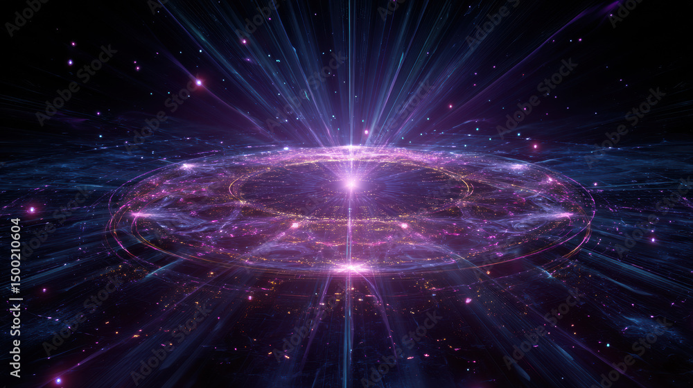 Fototapeta premium Purple glowing galactic vortex