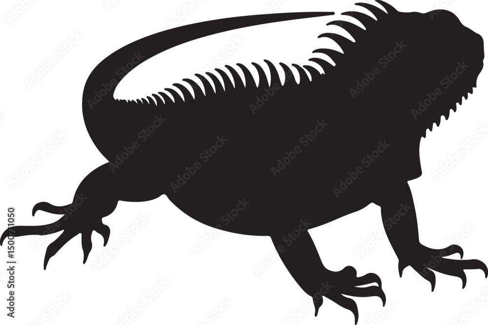 Fototapeta premium Green Sea Turtle Vector Silhouette on White Background