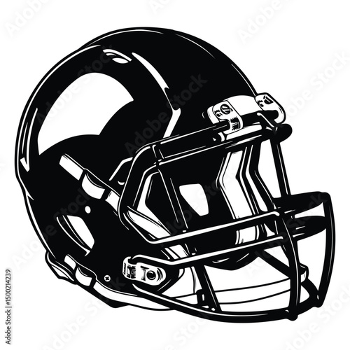 American Football Helmet Silhouette Vector, Football helmet icon, Helmets black Clip art
