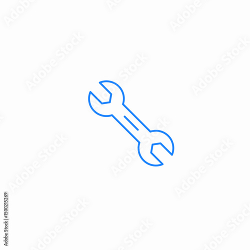 adjustable wrench icon sign vector