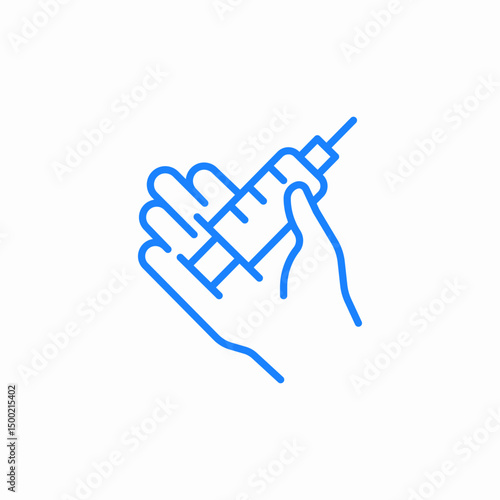 arm vaccination icon sign vector