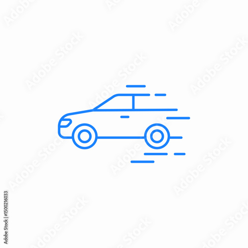 car speed icon sign vector