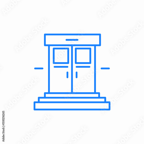 closed doors icon sign vector