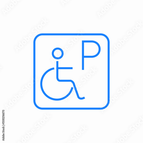 disabled parking icon sign vector