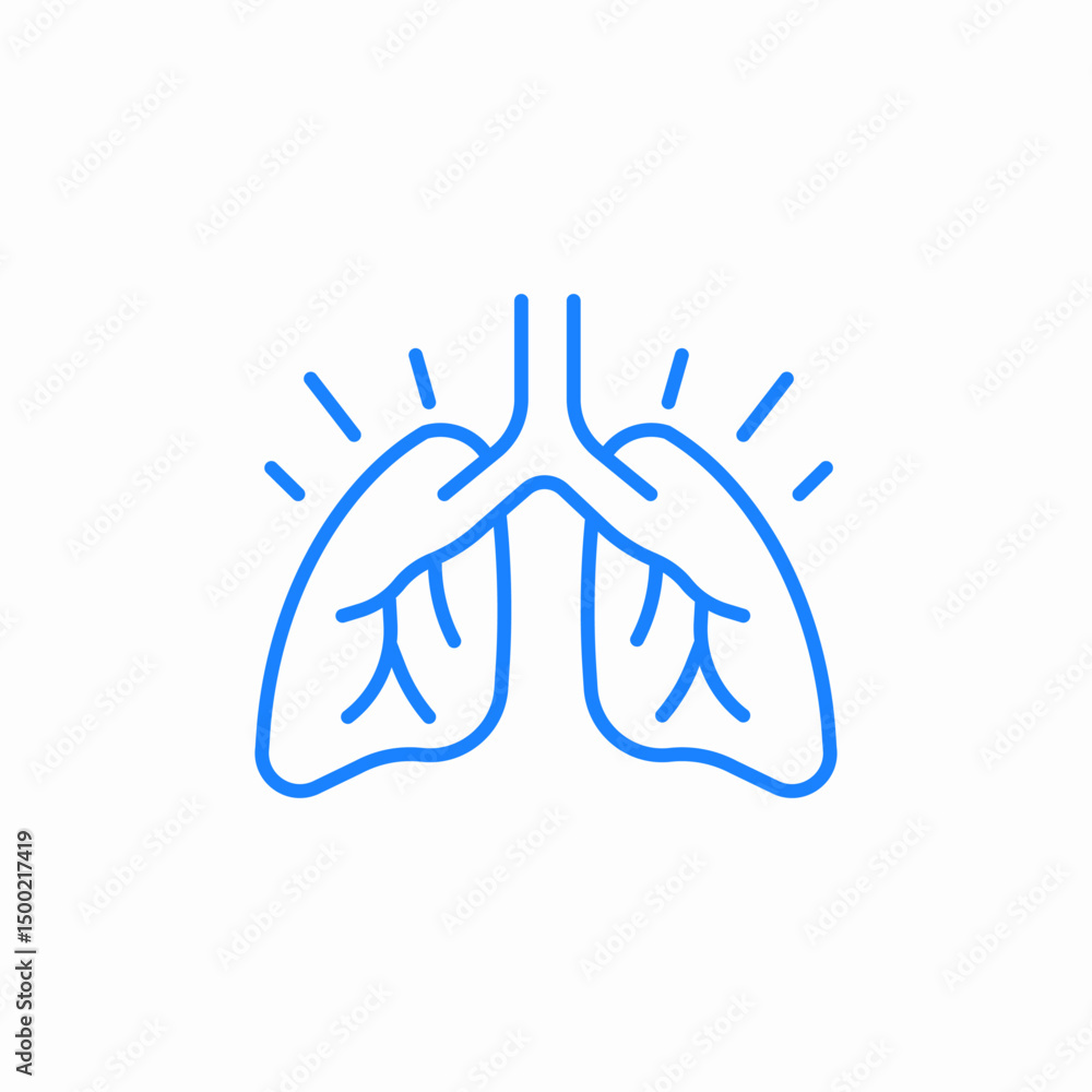 healthy breathing icon sign vector healthy breathing icon sign vector