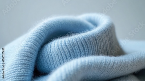 a luxuriously soft cashmere sweater in sky blue