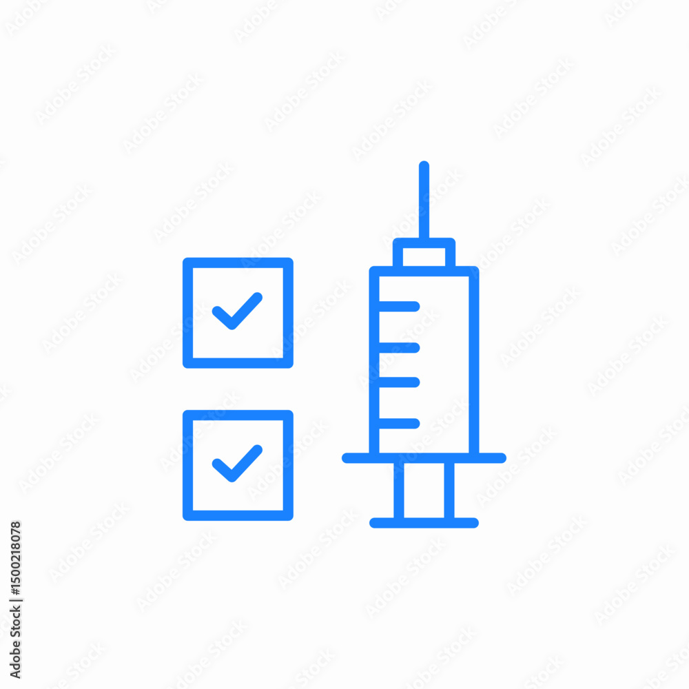 injection list icon sign vector injection list icon sign vector