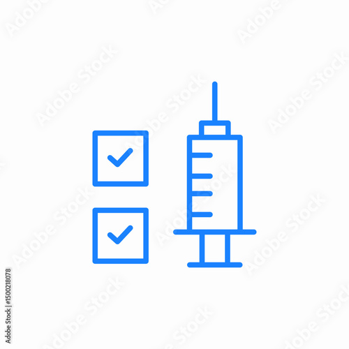 injection list icon sign vector