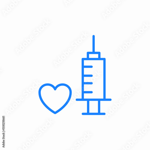 love vaccination icon sign vector