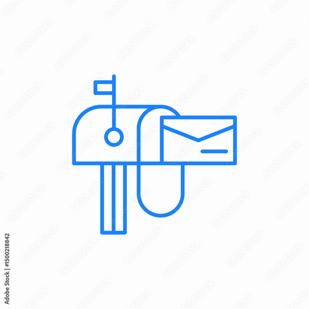 Fototapeta premium mailbox letter icon sign vector