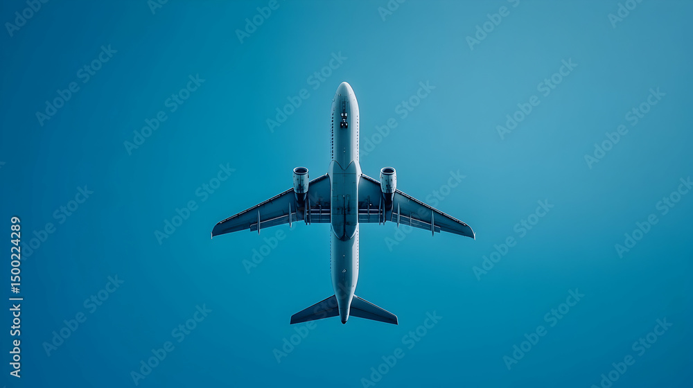 Airplane in the sky with a clear 4223A Airplane in the sky with a clear 4223A