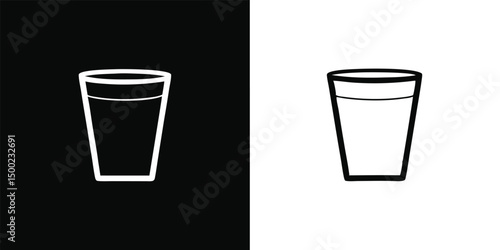 shot glass, drinkware, tableware, minimalist, simple, monochrome, black and white
