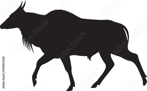 NILGAI SILHOUETTE SIDE VIEW
