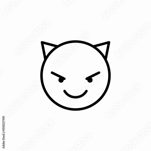 angry horns icon sign vector