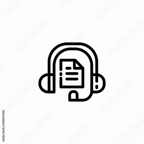 audio learning icon sign vector
