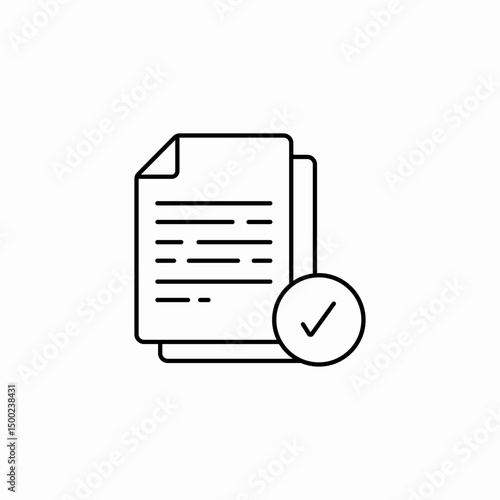 checked file icon sign vector