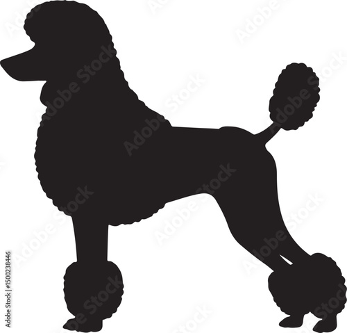 Poodle Side View Dog Silhouette