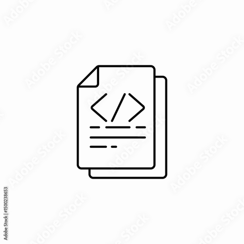 code file icon sign vector