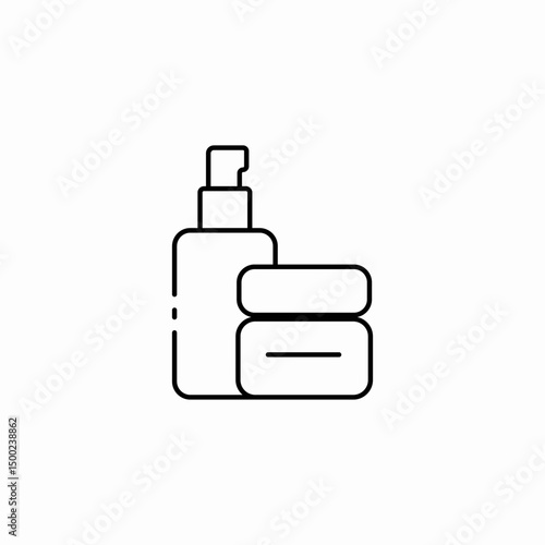 cosmetics bottles icon sign vector