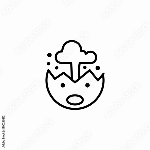 exploding head icon sign vector