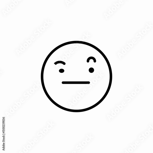 expressionless face icon sign vector