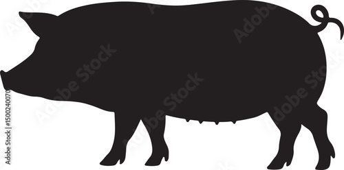 Red Wattle Silhouette Vector