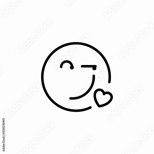 grinning heart icon sign vector