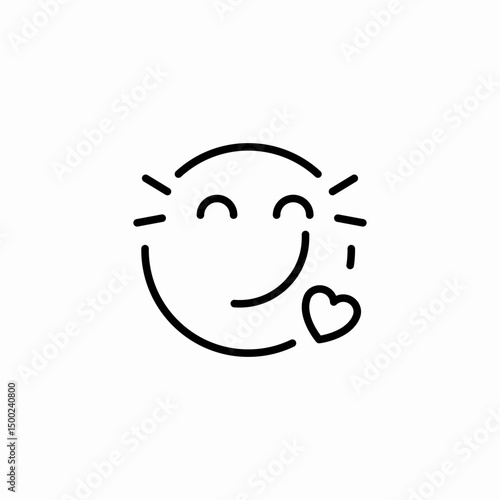 happy heart icon sign vector