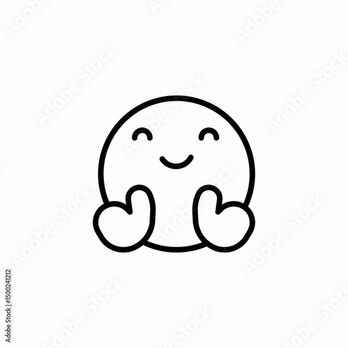 hugging face icon sign vector