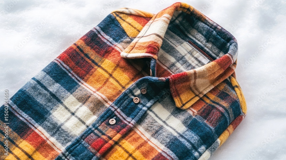 A cozy plaid flannel shirt
