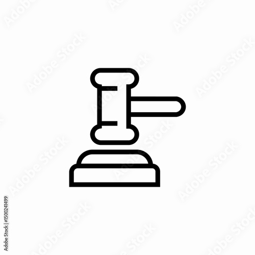 judge gavel icon sign vector