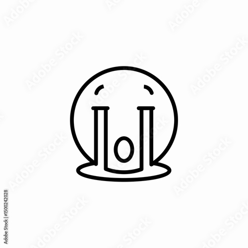 loudly crying icon sign vector