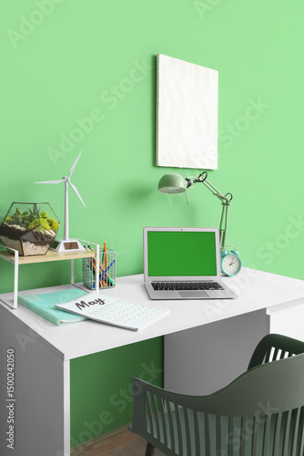 Stylish workspace with mode...