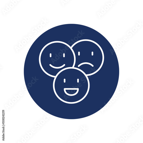 Satisfaction icon vector stock illustration