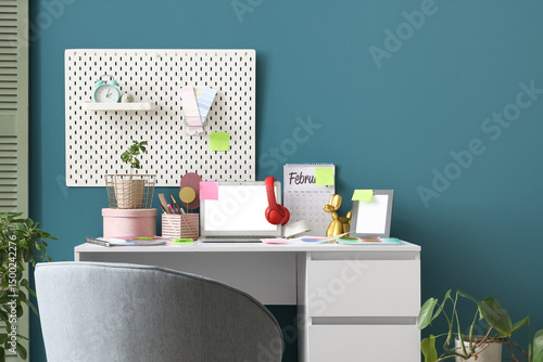 Stylish workspace with mode...
