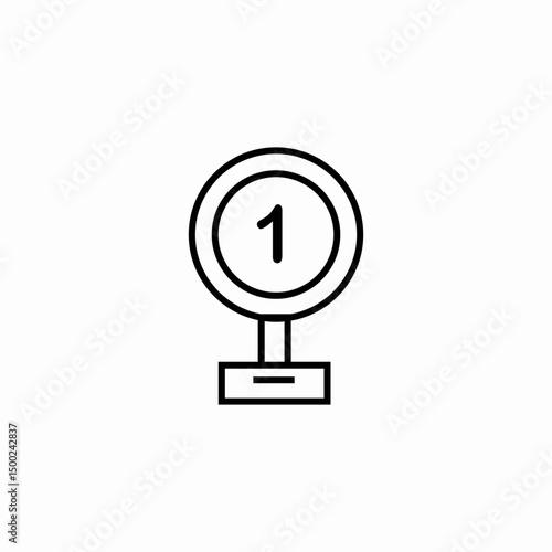 number one award icon sign vector