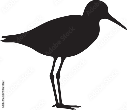 Sandpiper Silhouette Vector