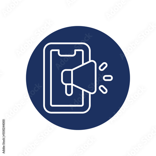 Mobile Marketing icon vector stock illustration