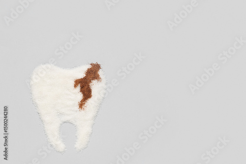 Tooth with caries made of s...