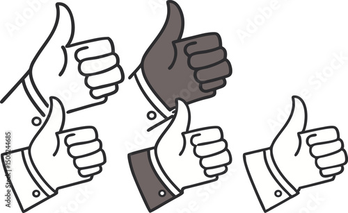 thumbs up and down
