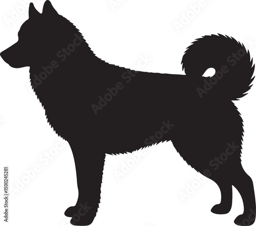 Siberian Husky Silhouette Vector