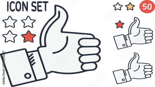 thumbs up and down